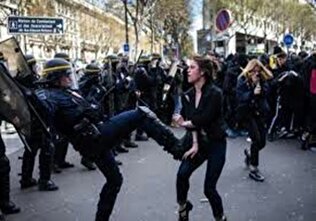 ویدئو| پای پلیس فرانسه به دانشگاه سوربن باز شد