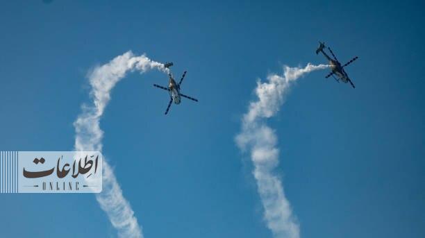 مانور جت‌ها و بالگرد‌های جنگی بر فراز آسمان هند +تصاویر