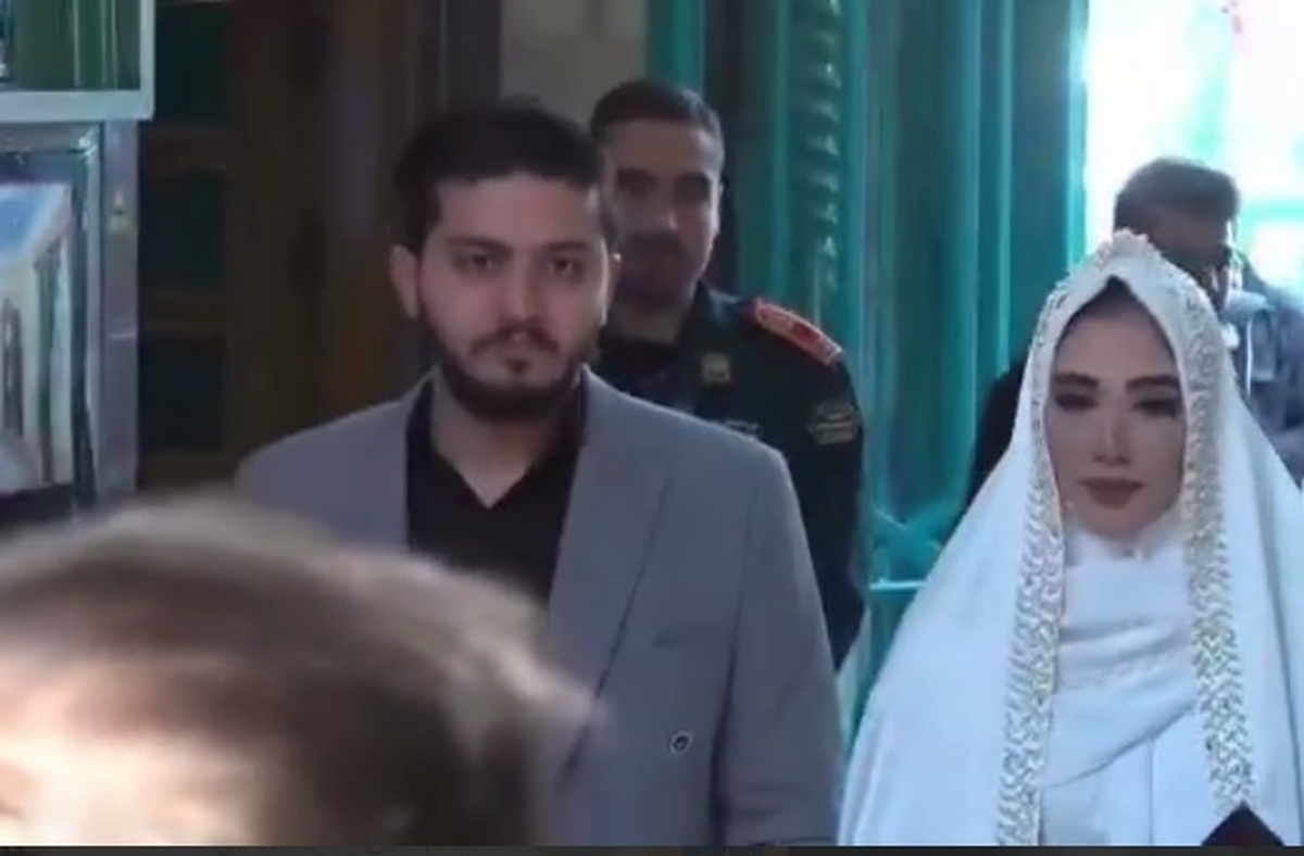 ویدئو| حضور عروس و داماد پای صندوق رای انتخابات!