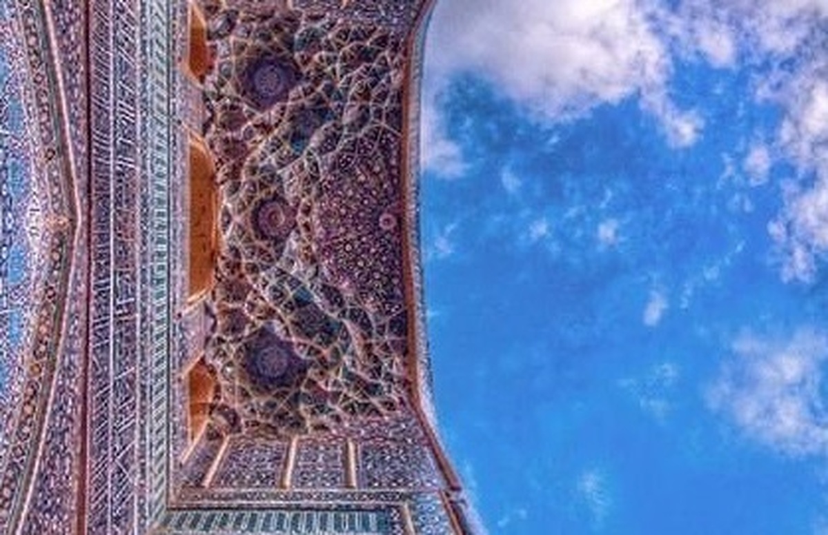 عکس/ ‏مقرنس‌های زیبای ورودی مسجد جامع یزد