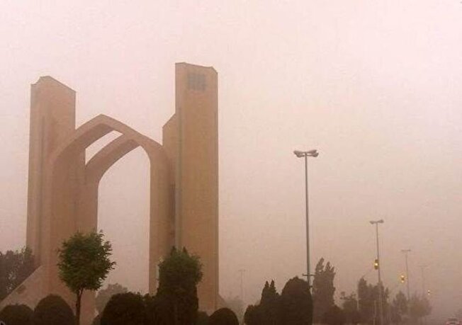 گرد و غبار  نیمی از استان یزد را تعطیل کرد