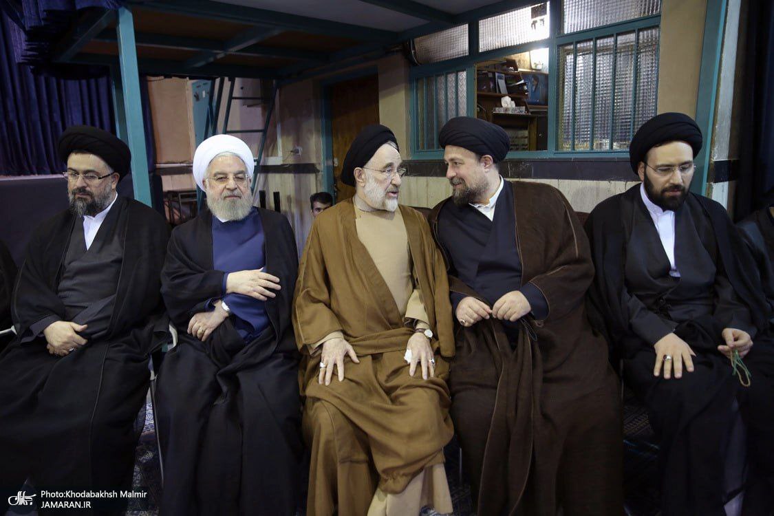 تصاویر| سید محمد خاتمی، حسن روحانی و سیدحسن خمینی در حسینیه جماران