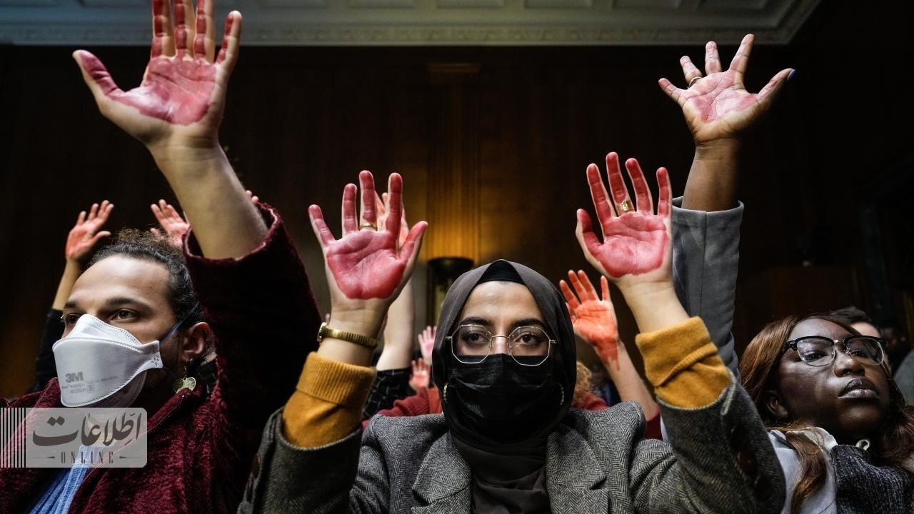 اعتراض خونین به بلینکن در کنگره آمریکا