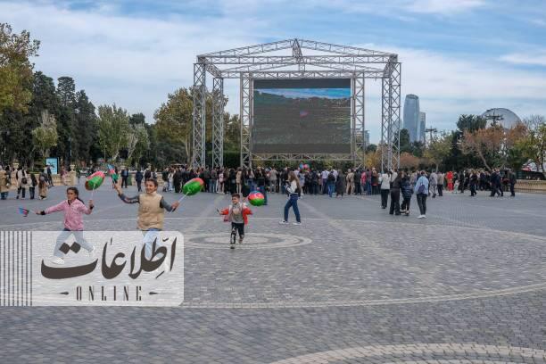 تصاویری از روز پرچم در آذربایجان را ببینید