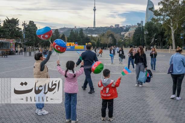 تصاویری از روز پرچم در آذربایجان را ببینید