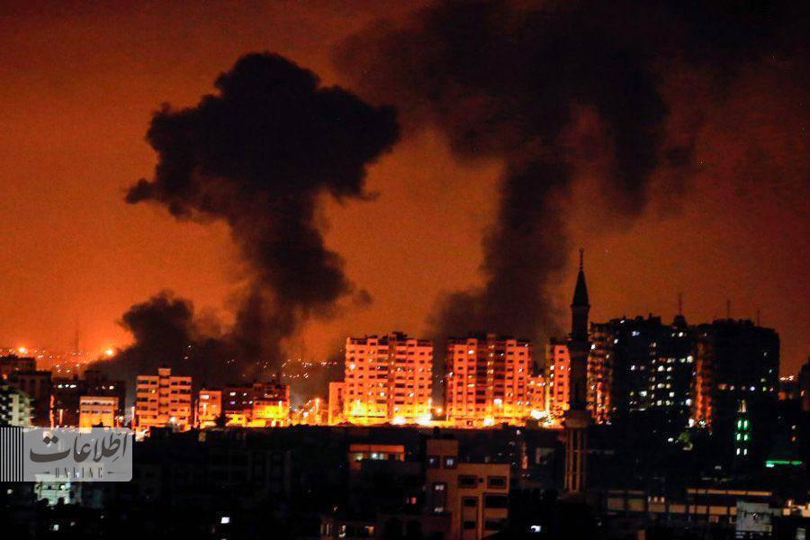 فوری: آسمان غزه رنگ خون گرفت! +عکس