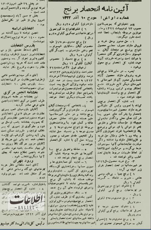 قیمت انواع برنج ایرانی ۸۰ سال پیش +عکس