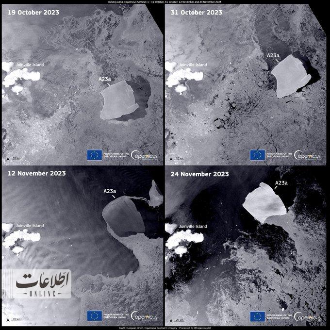 بزرگ‌ترین کوه یخ جهان به حرکت درآمد +تصاویر