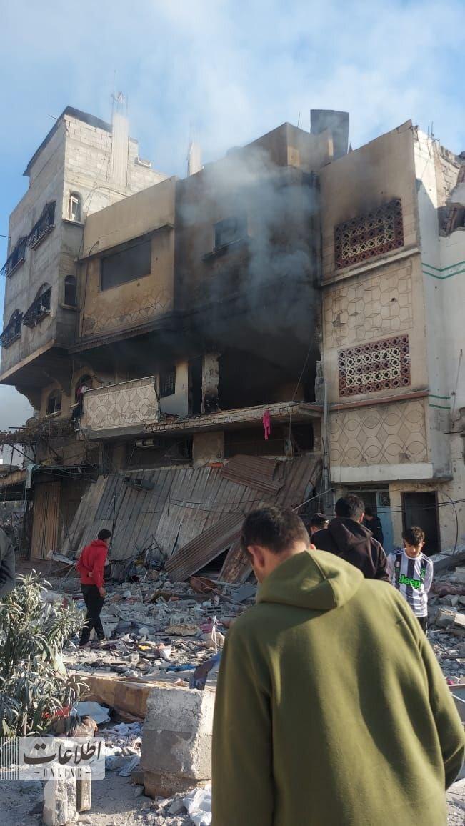 تصاویری از ویرانی ایجاد شده در محله الزیتون در جنوب غزه در نتیجه بمباران‌های وحشیانه اشغالگران اسرائیلی