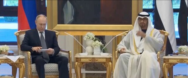 استقبال امارات از پوتین با جت‌های‌های «شوالیه» +ویدئو