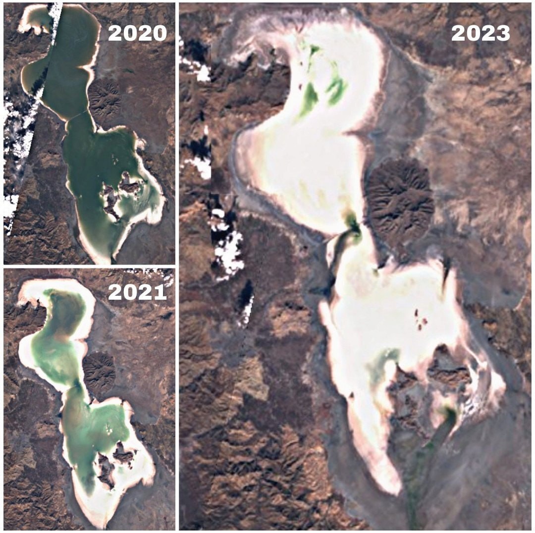 تلخ‌ترین تصویر از دریاچه ارومیه سوژه شد