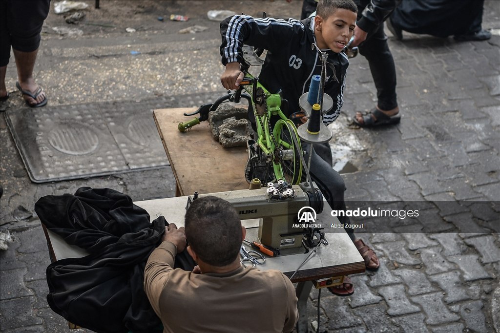 ابتکار خیاط خوش ذوق فلسطینی در غزه جهانی شد +تصاویر