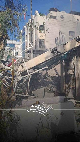 - تصاویری از حمله جنگنده‌های اسرائیل به ساختمان سفارت ایران