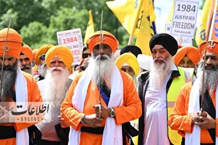 هندی‌های معترض خیابان‌های لندن را شلوغ کردند! +تصاویر